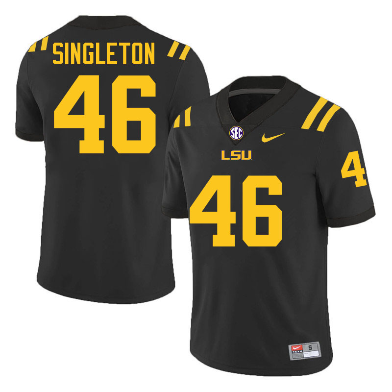 #46 Tylen Singleton LSU Tigers Jersey,Louisiana State University Tigers Football Jersey-Black